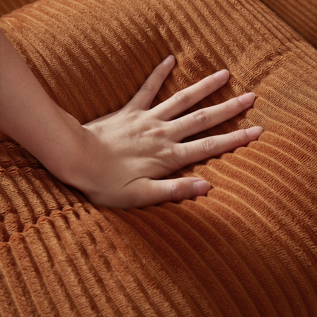 Divano letto pieghevole modulare in foam terracotta, sofa da pavimento per soggiorno e camera