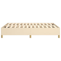 Struttura Letto a Rete a Molle Crema 140x190 cm in Tessuto 3120958