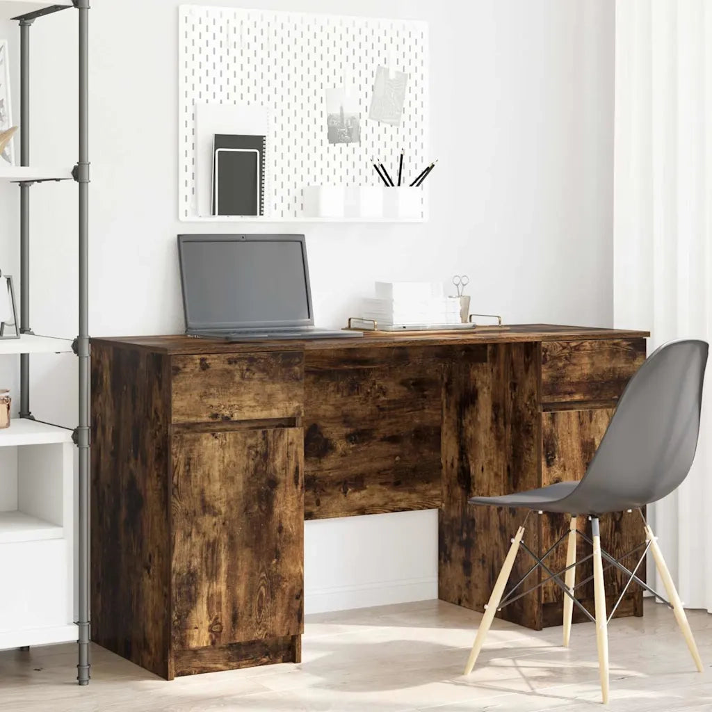 Scrivania | Tavolo da Ufficio Rovere fumo 140 x 49 x 76 cm Legno multistrato