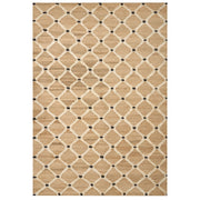 Tappeto di iuta intrecciata naturale in stile bohémien con motivo geometrico 160 x 230 cm Beige camera da letto soggiorno