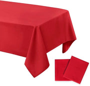 DWCN 2-pack tappeti da tavolo rosso, resistente alle macchie, lavabile, impermeabile, tappeto da tavolo per sala da pranzo, giardino, festa, matrimonio o uso domestico, 140x280cm