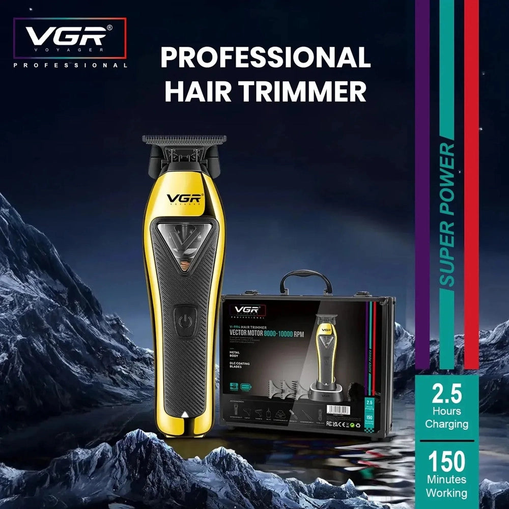 Trade Shop - Vgr V-994 Trimmer Barber Professionale T-blade 10000rpm Rasoio -