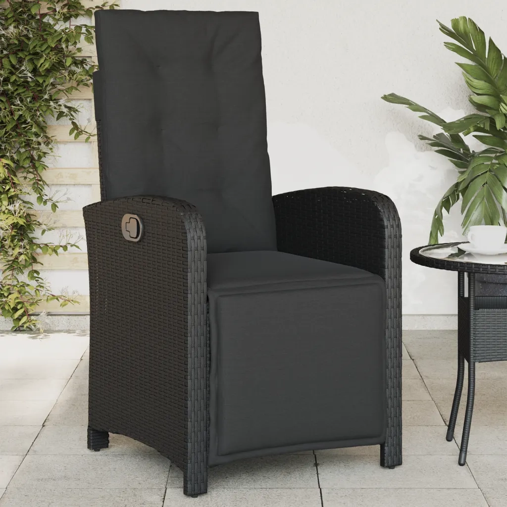 Sedie da Giardino Reclinabili 2 pz con Poggiapiedi Polyrattan 365193