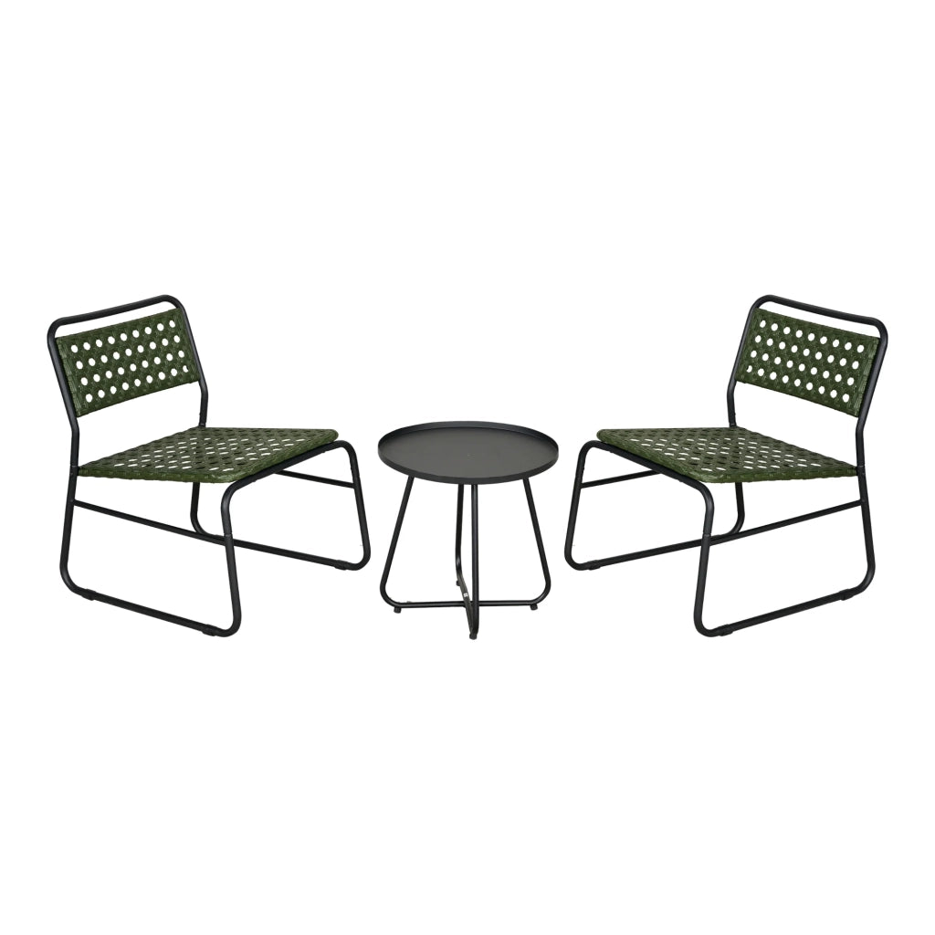 Set da bistrot con tavolino e 2 sedie verde e nero 03_0009407