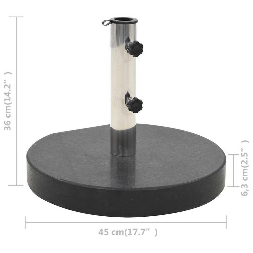 Granite Parasol Base, 28.5 Kg, Round, Black