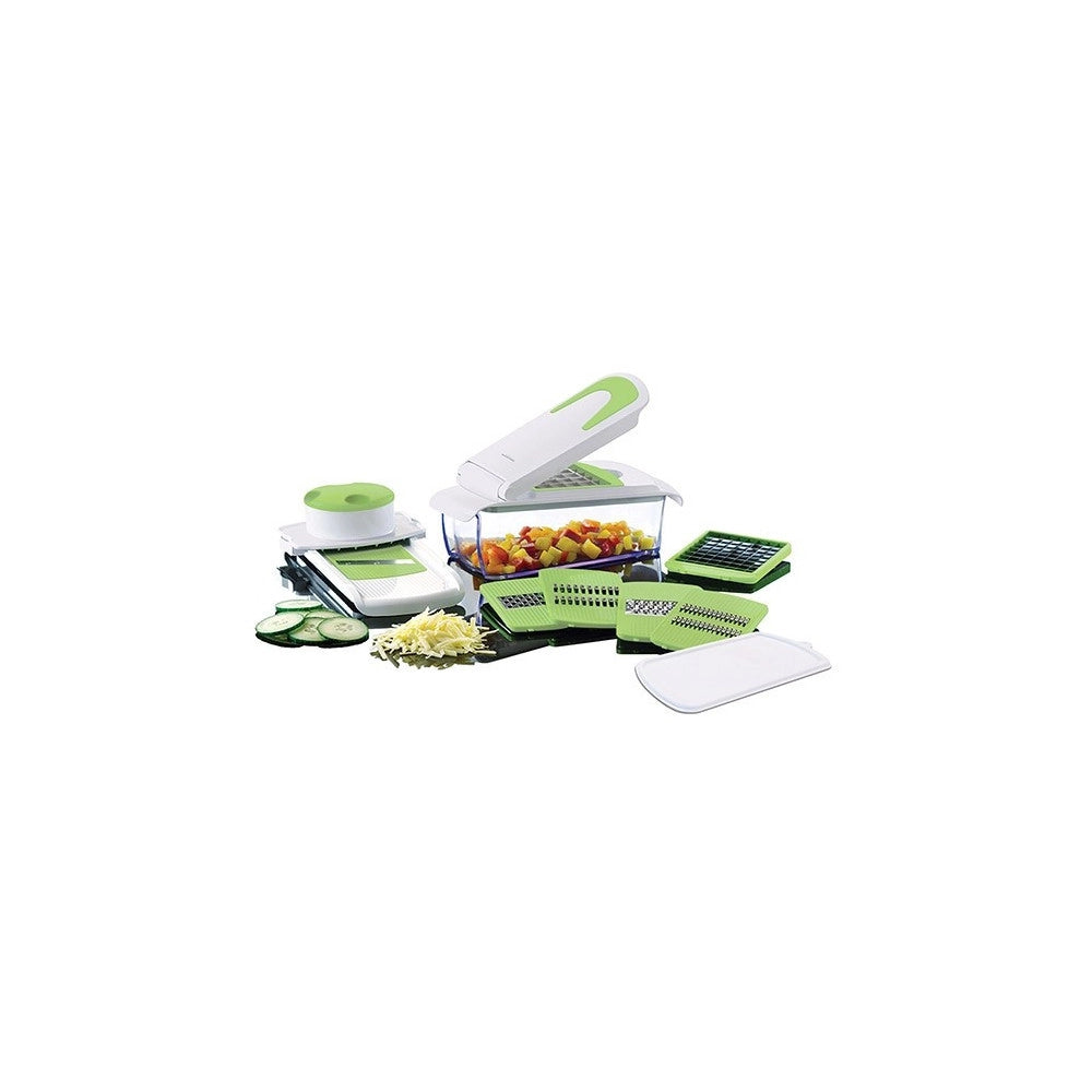 Trade Shop - Tagliaverdure 7 In 1 Frutta Trita Affetta Casa Cucina Verdure Taglia Tutto -