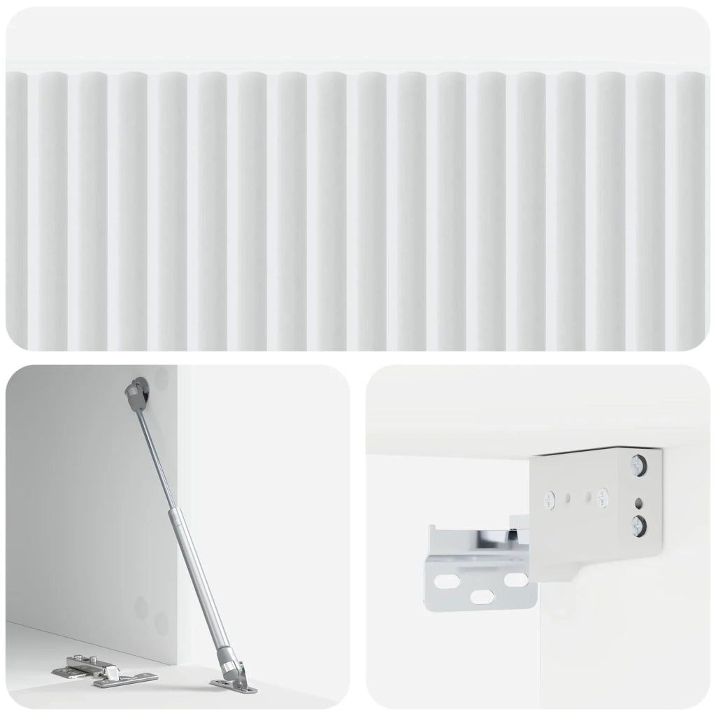 Mobile Porta TV da Muro Bianco 59,5 x 41 x 30 cm 898505