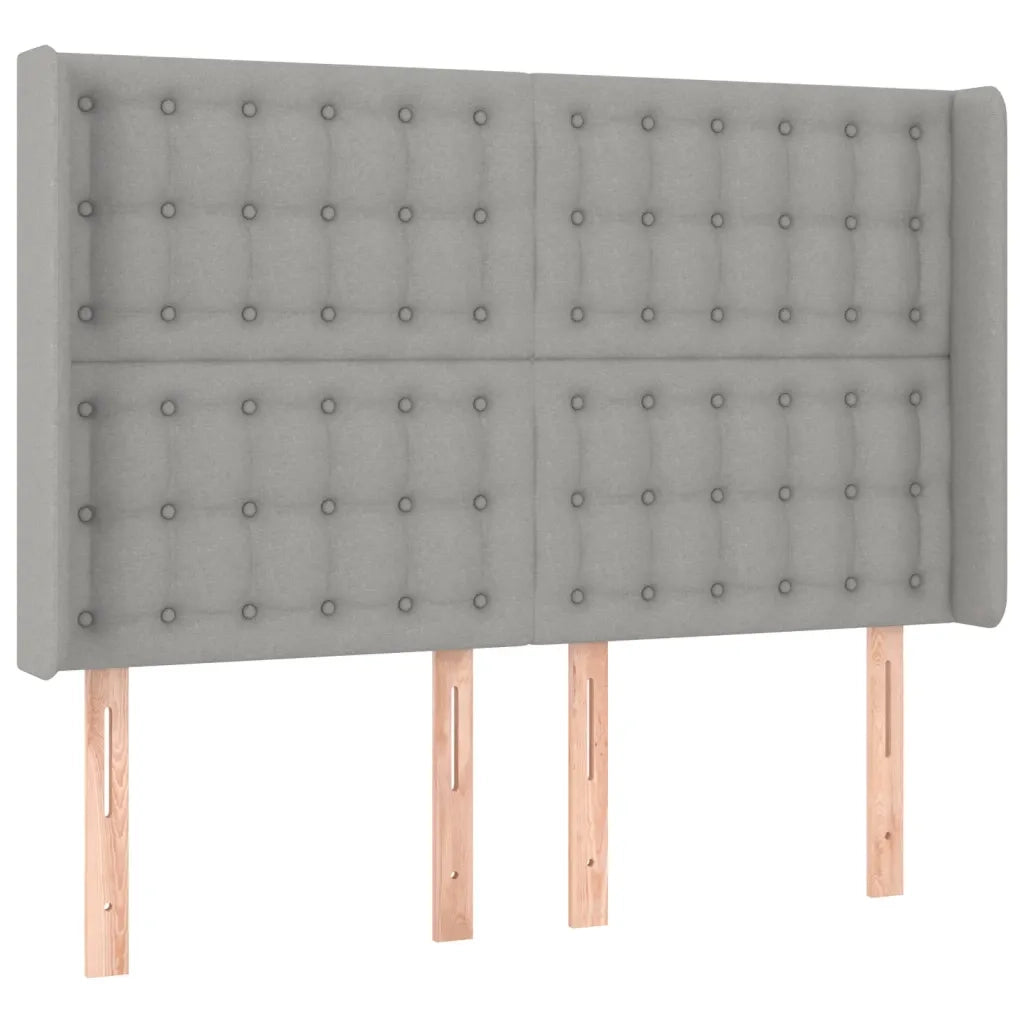 Letto a Molle Materasso e LED Grigio Chiaro 140x190 cm Tessuto 3138629