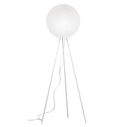 Piantana Emily Rossini Group - Treppiede in Bianco Opaco, Vetro Satinato Bianco, Attacco E27 IP20, Design Industriale e Sofisticato