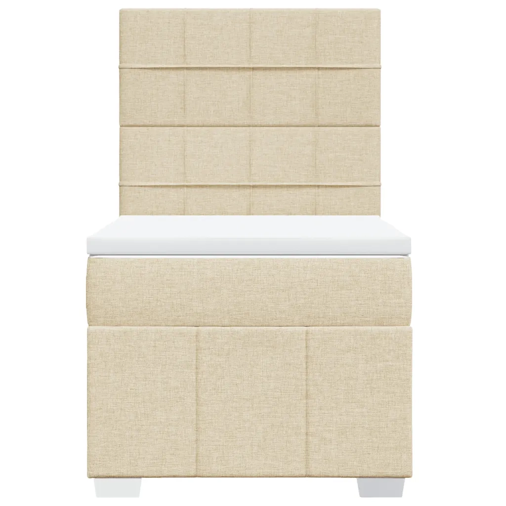 Giroletto a Molle con Materasso Crema 90x190 cm in Tessuto 3293828