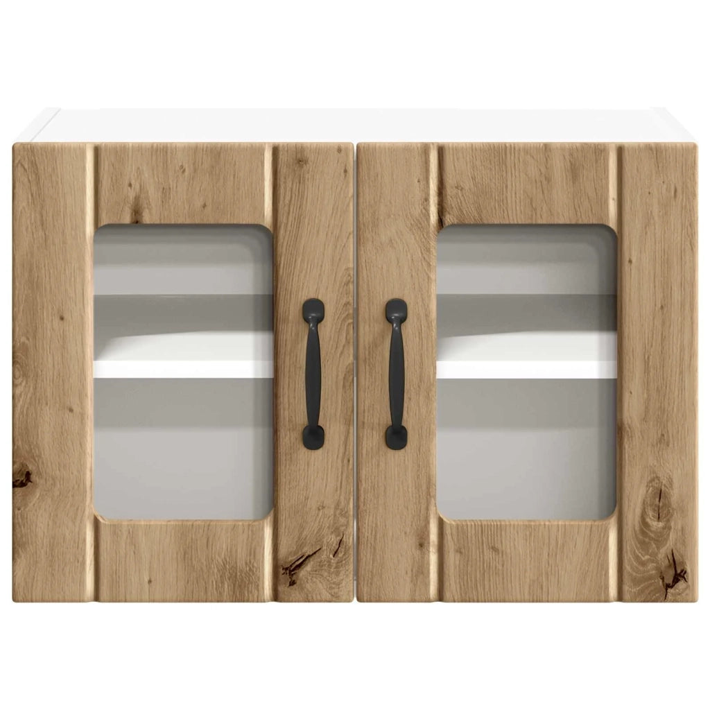 Pensile da cucina | Mobile in vetro da parete LUCCA Rovere Artigianale