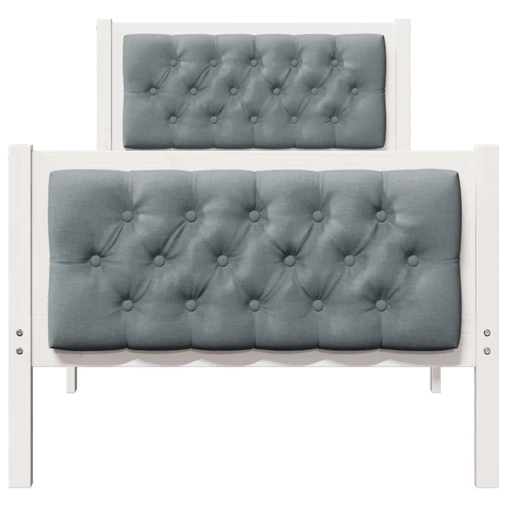 Struttura del letto Grigio chiaro 75 x 190 cm Pino massello 878443