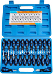 Kit di rimozione terminali 23 in 1 - per la rimozione dei connettori di cablaggio dei veicoli, rimuovitore di connettori universale con guanti, adatto per connessioni rotonde e piatte