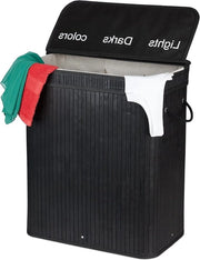 Scopa a 3 cassette 30 L - con coperchio e maniglie - nero - 63 x 55 x 35 cm scopa a 3 cassette