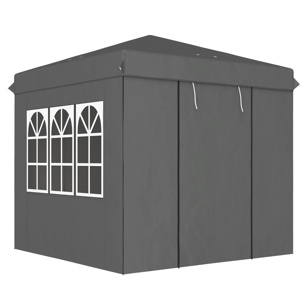 Pavilion da giardino pop-up 2.5x2.5m con pareti e borsa ¨C zephmum ¨C grigio scuro