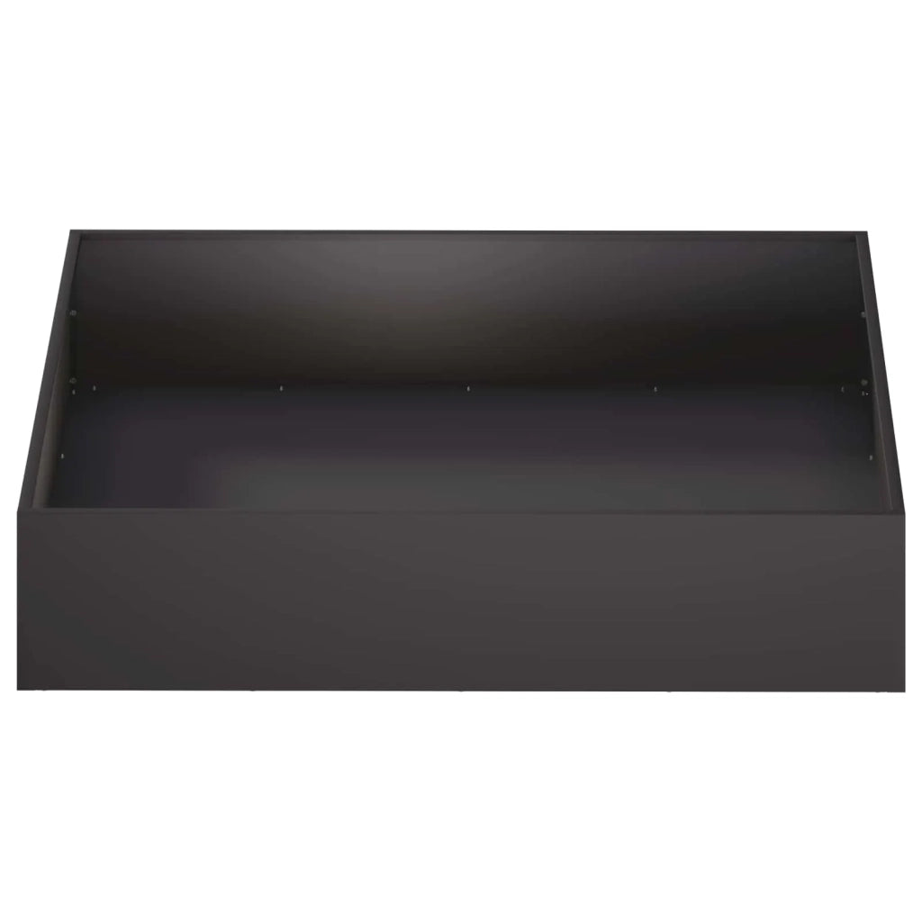 Vaso da giardino Nero 80 x 80 x 20 cm Acciaio laminato a freddo 8005008