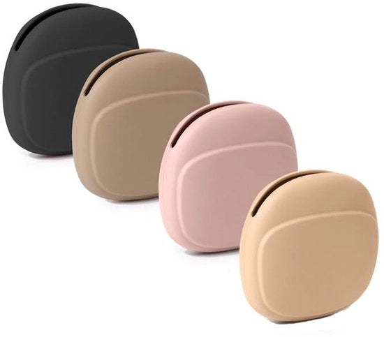 Cassa di conservazione per auricolari e cavi - 4 pezzi - 4 colori - Dimensioni: 9*7.6*2.5cm - Silicone - Etui per auricolari e cavi - Adatto per la conservazione di auricolari, cavi di ricarica e stick USB - 4 pezzi