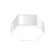 Plafoniera esagonale bianca HALVOY Pure Lume 2xE27 11,5cm