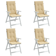 Cuscini Sedia Schiena Alta 4 Beige Mélange 120x50x4 Tessuto 4002422