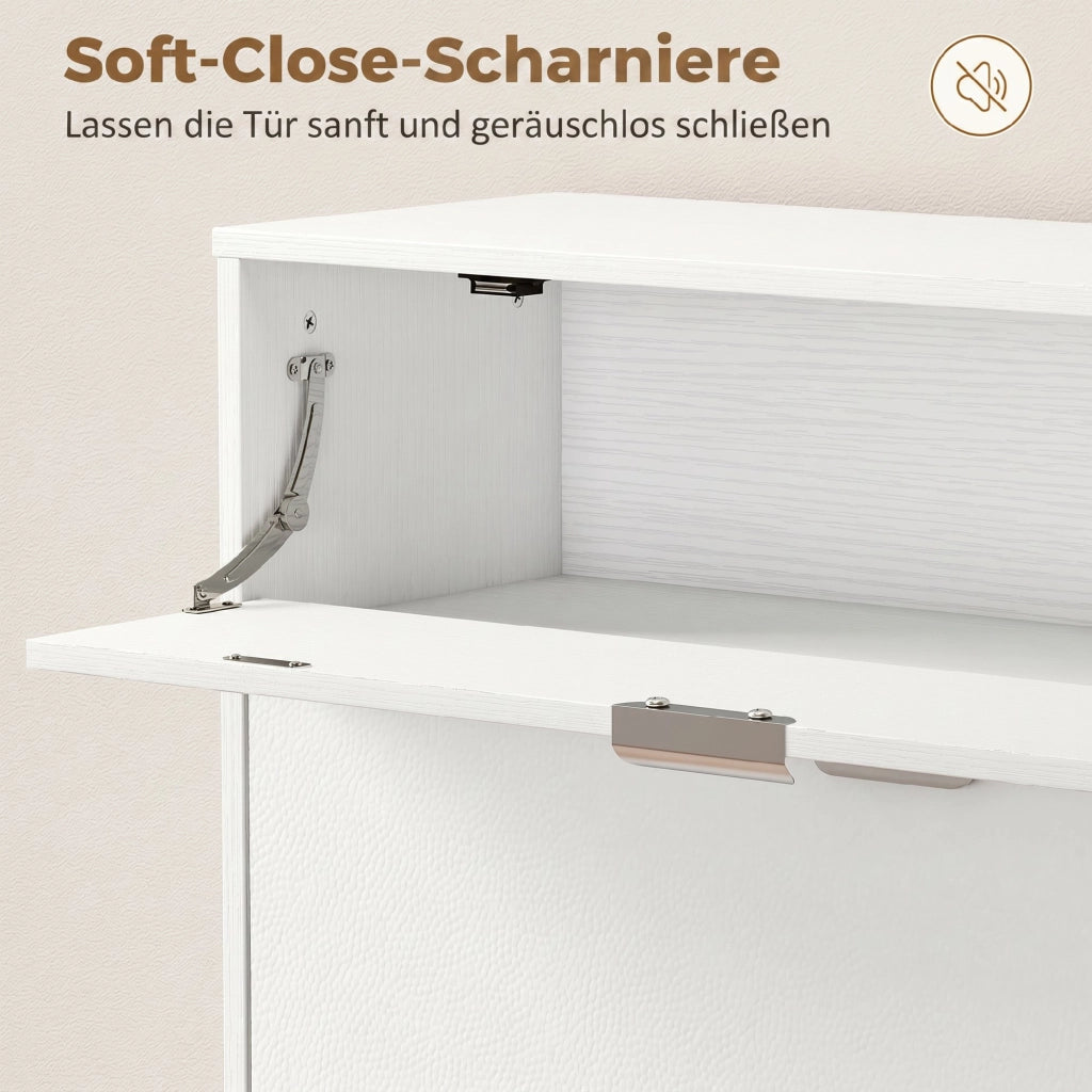 Scarpiera con 2 ante a ribalta ¨C zephmum ¨C Bianco 60x30x100 cm