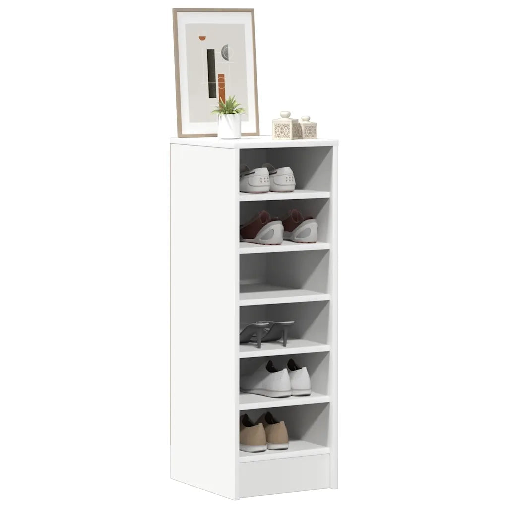 Scarpiera Bianca 31,5x35x90 cm in Truciolato 808999