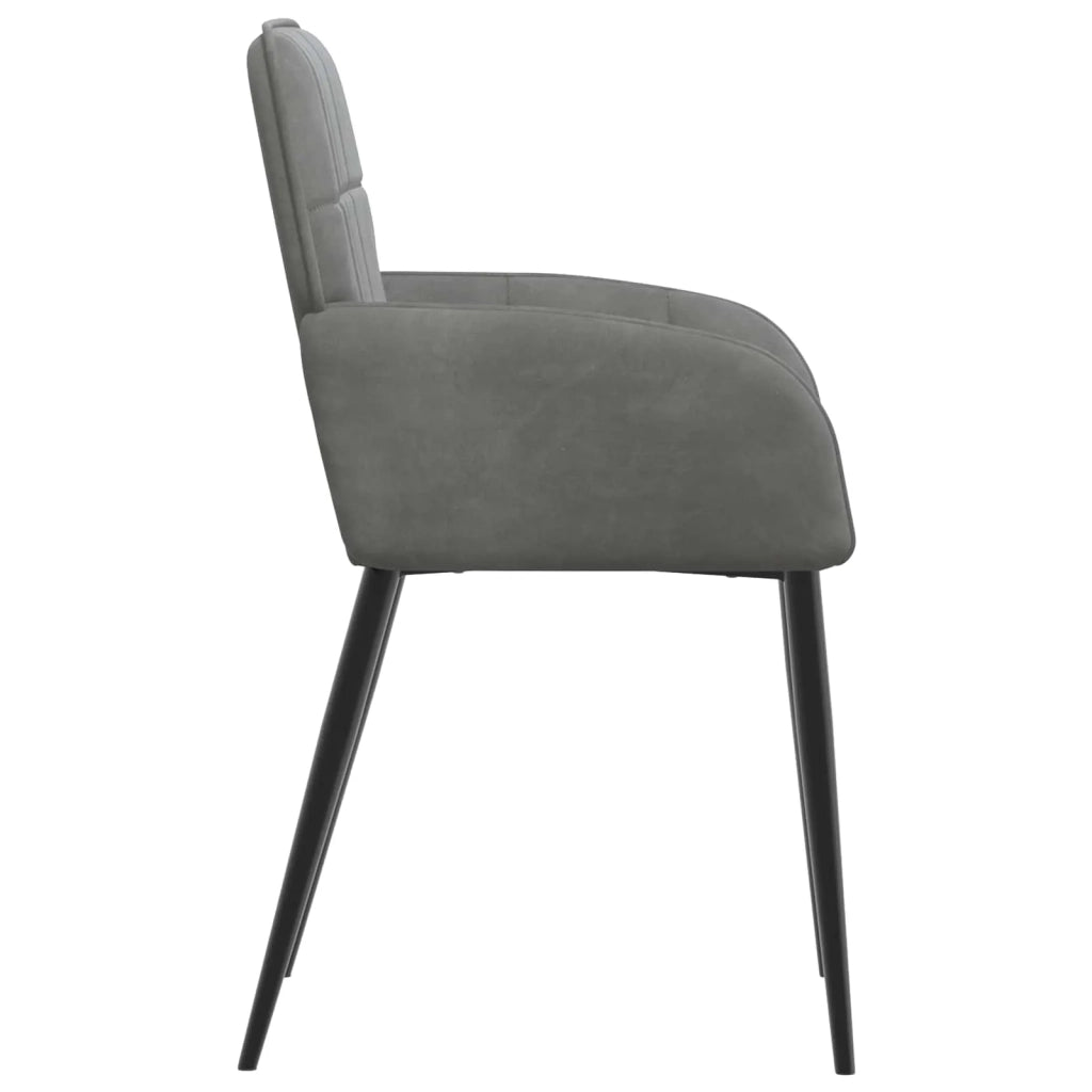 Sedie da pranzo 2 pz Velluto Grigio Scuro 56.5 x 50 x 85 cm 42034272
