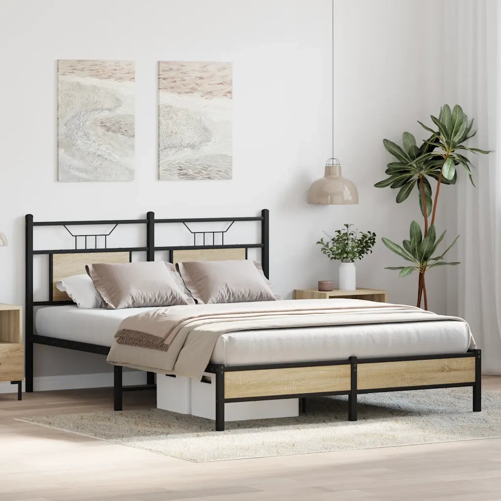 Giroletto senza Materasso Rovere Sonoma 137x190cm in Truciolato 4106943