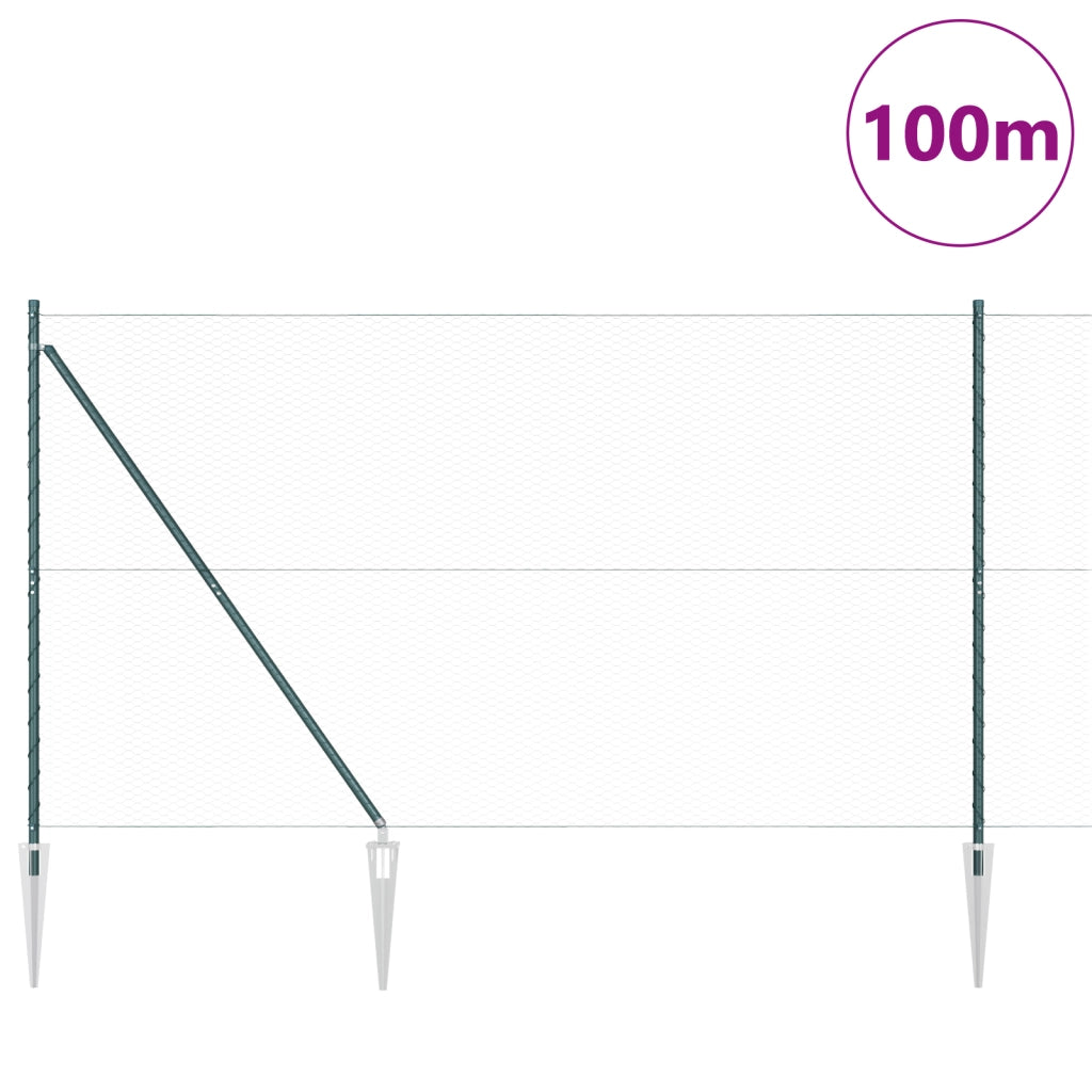 Recinto Esagonale  Verde 1.6x100 m Acciaio