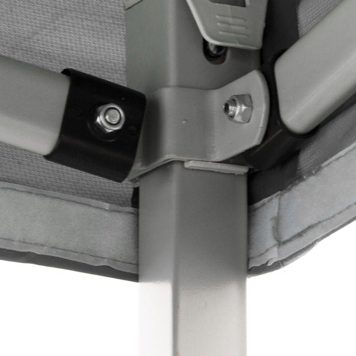 Gazebo Richiudibile Pieghevole 3x6m in Acciaio e PVC Impermeabile Bianco