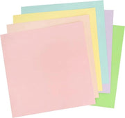 Pacco di carta da colla solida a testo pastello 12 x 12 pollici con nucleo bianco - Tagliandi con vista