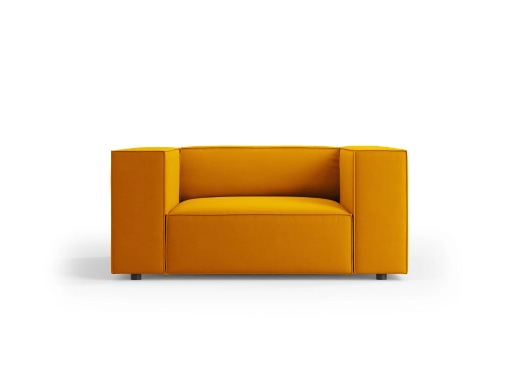 Cosmopolitan Design - Poltrona "Arendal" in velluto giallo 