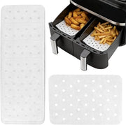 200 pezzi di carta da forno perforata per airfryer e forno, 14x20.5cm, rivestimento antiaderente per alette di griglia, bistecca e torta, perfetto per snack e cottura
