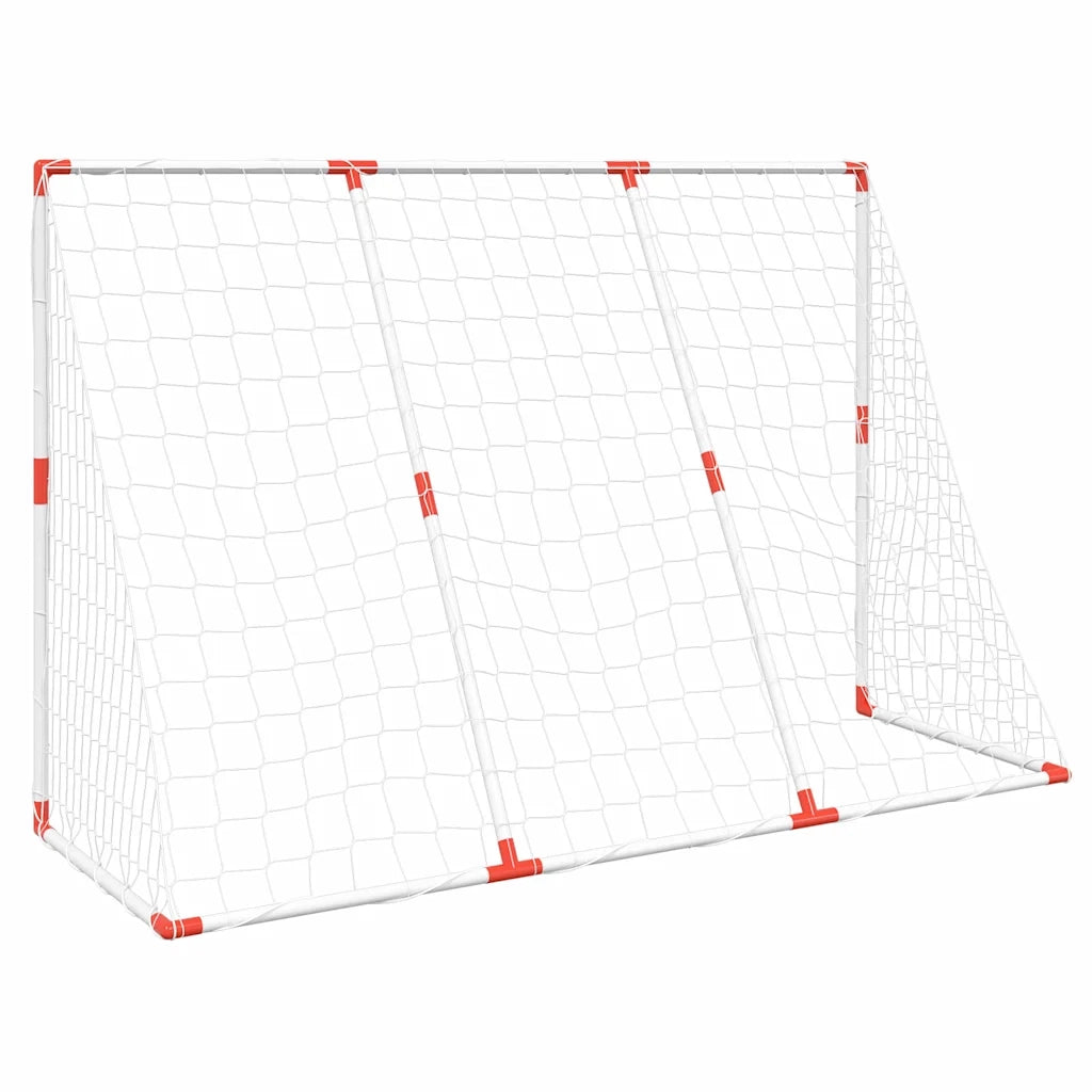 Porte Calcio Bambini con Palloni 2 in 1 Bianche 184x64x124 cm 4008437