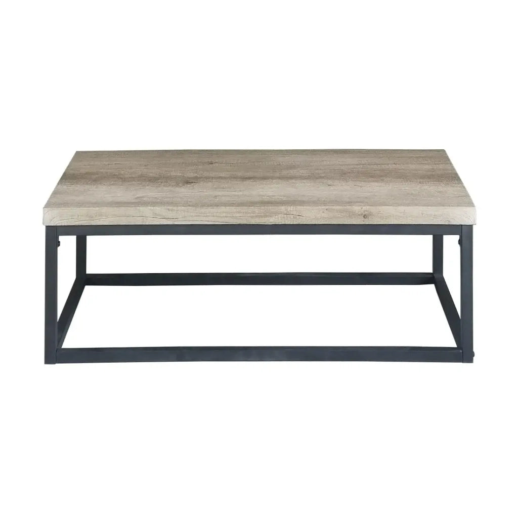 Tavolino HAWAÏ – Piano in legno chiaro, gambe in acciaio – Design moderno