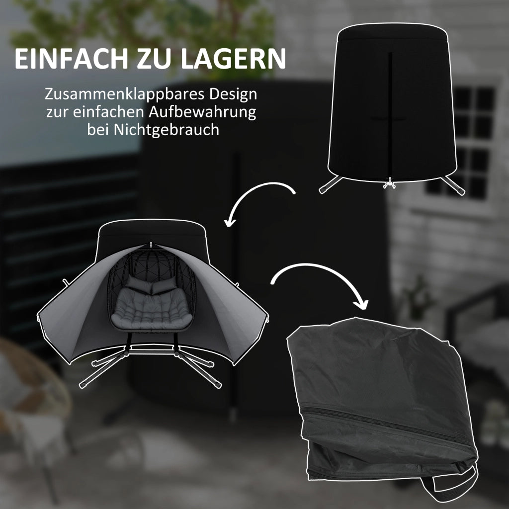 Coprimobili da esterno Coprimobili Telo per mobili protettivi Resistente alle intemperie 196cm x 196cm x 230cm Nero