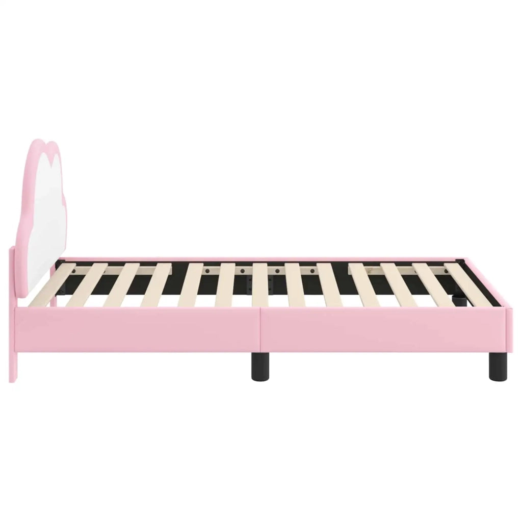 Struttura letto bambini con testata Rosa 80 x 160 cm PU 42011173