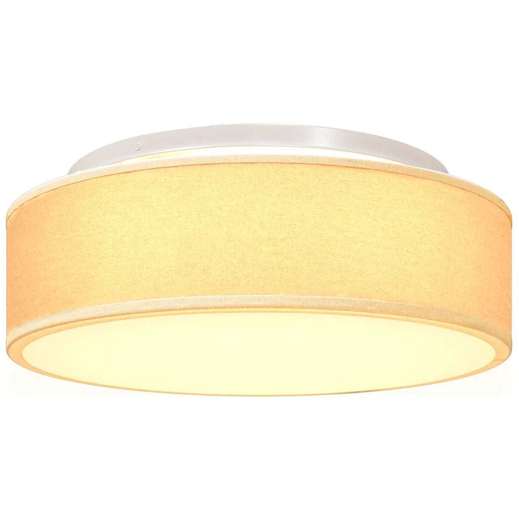 Lampada da soffitto Bianco 38 x 38 x 13,5 cm Tessuto CFW2183253