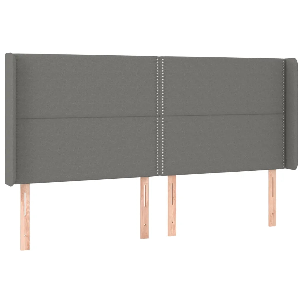 Letto a Molle Materasso e LED Grigio Scuro 180x200cm in Tessuto 3138254