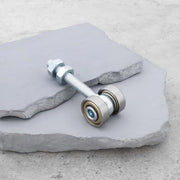 Doppio ruotino per porta - 2 pezzi - 2,2x2,5x6,7cm - viti 7,5mm - duraturo - adatto per catene di tende/rolli - ruotino per porta