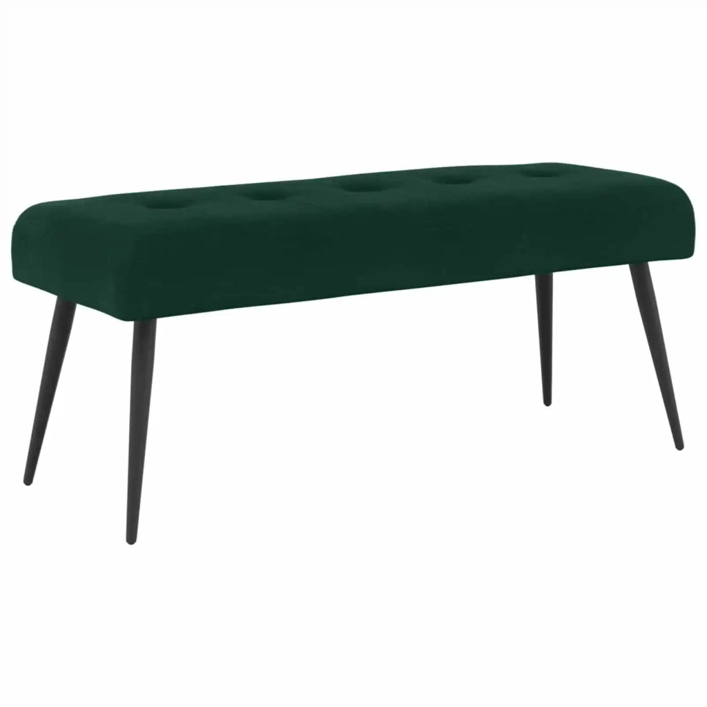 Panchina con bottoni imbottiti Verde Scuro 110 x 40 x 46 cm 42038531
