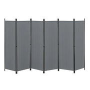 Schermo divisorio per la privacy a 6 pannelli 171 x 300 cm grigio scuro 03_0008068