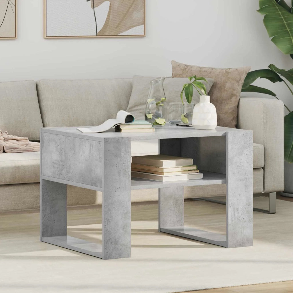 Tavolino da salotto Grigio cemento 66 x 53 x 45 cm 8000103