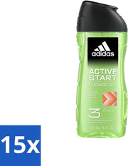 Set di 15 gel doccia 3 in 1 per corpo, viso e capelli 250 ml