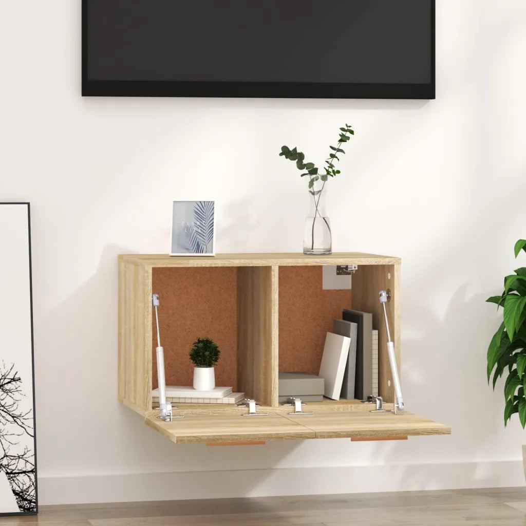 Mobile a Parete Rovere Sonoma 60x36,5x35 cm Legno Multistrato 812909