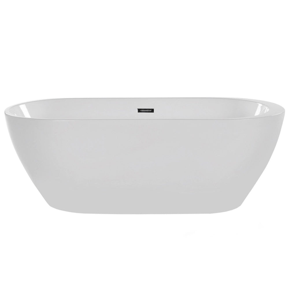 Vasca da bagno bianca con argento sanitario singolo acrilico 170 x 80 cm autoportante moderno