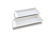 Piatto rettangolare in Porcellana Bianco Kimi 34 x 14 cm