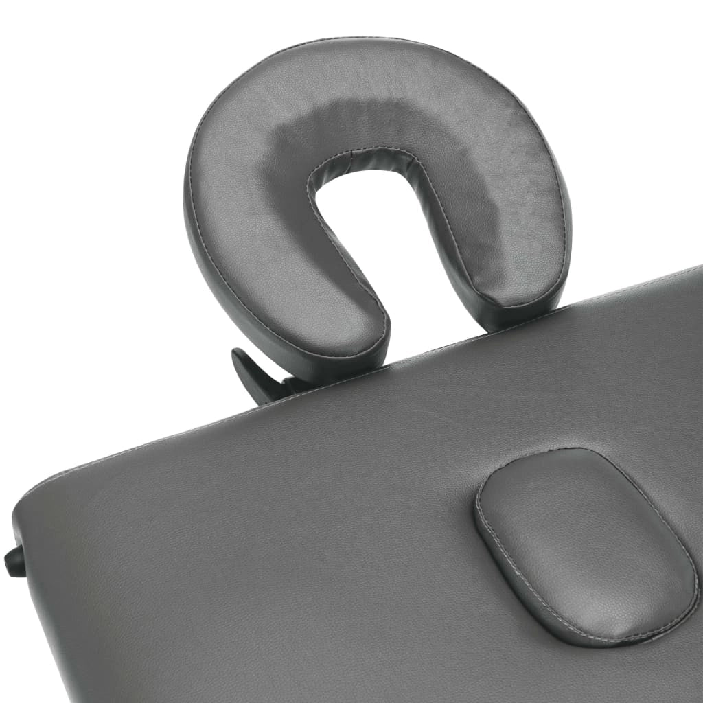 Lettino da massaggio a 3 zone struttura in alluminio panca per massaggi poggiatesta braccioli regolabili lettino da massaggio pieghevole portatile antracite 02_0001798