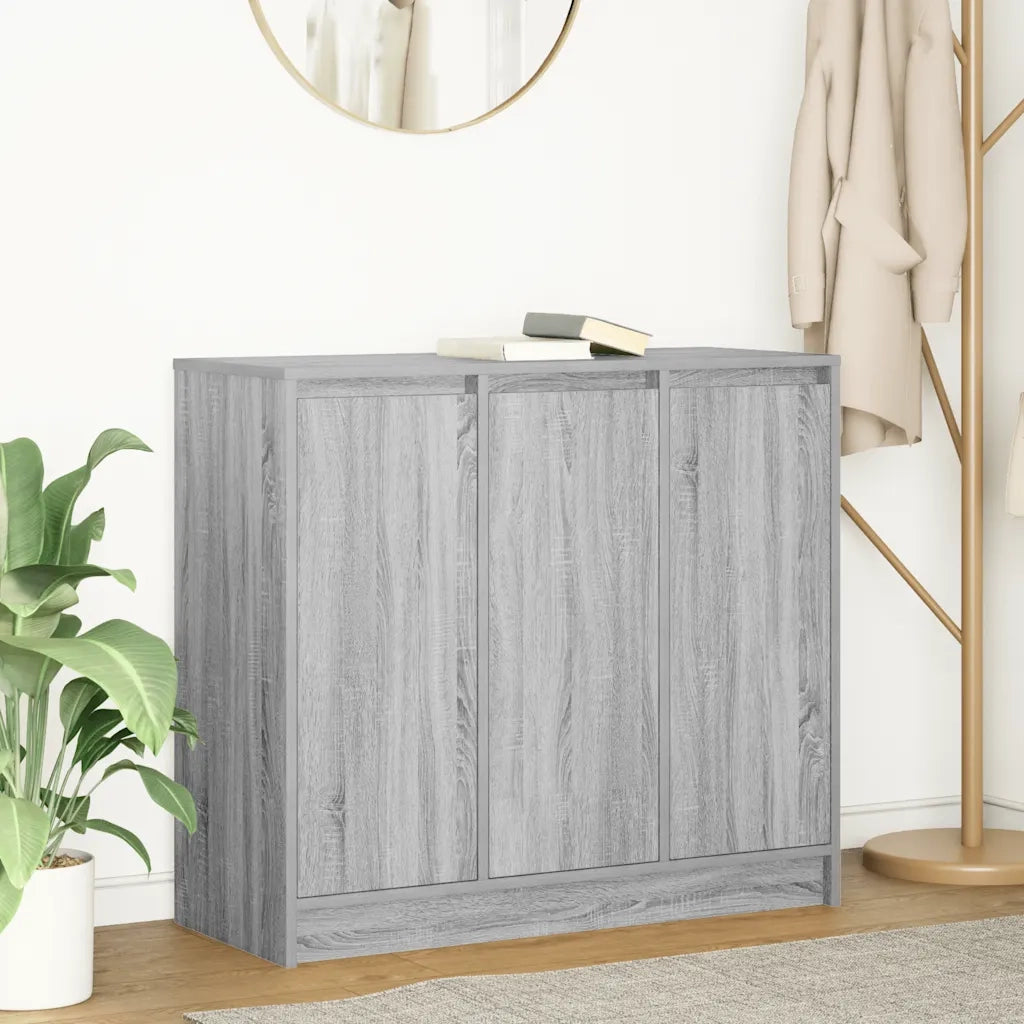 Credenza Grigio Sonoma 85x34x76 cm in Legno Multistrato 861630