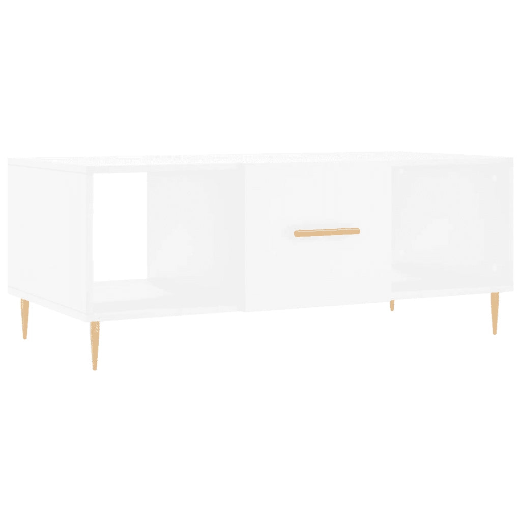 Tavolino da Salotto Bianco 102x50x40 cm in Legno Multistrato 829284