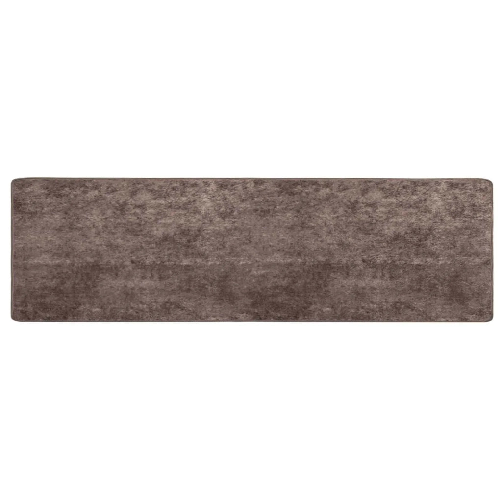 Runner Tappeto MARSA Grigio 80 x 350 cm Poliestere e PVC